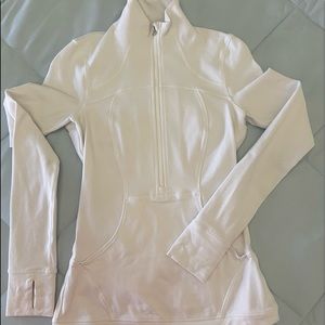 White Lululemon zip up